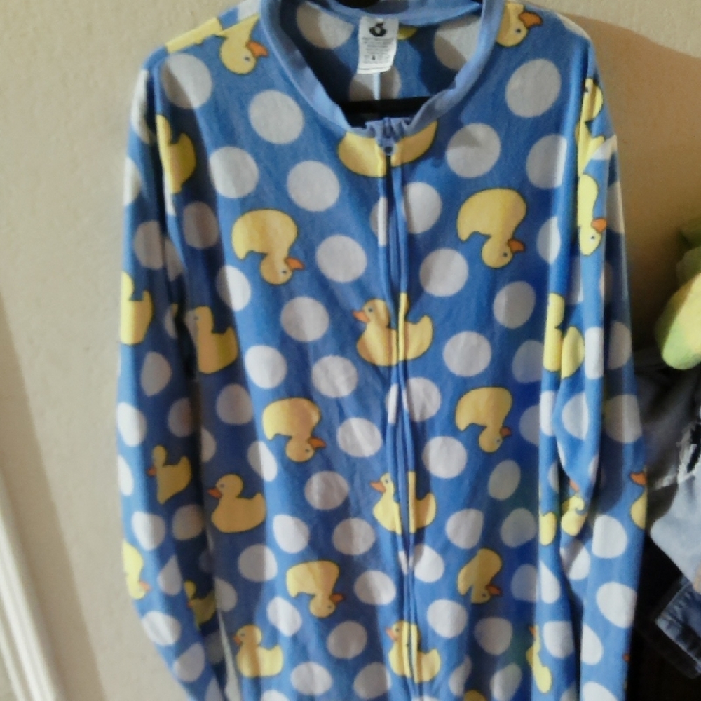 Spirit  Halloween Blue and Yellow Duck Onesie ( Ernie & Bert ) Costume